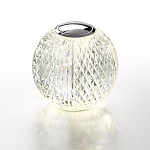 Настольная лампа с прозрачным шарообразным плафоном на цилиндрической подставке Crystal Globule варинант исполнения - 8 | Loft Concept в Красноярске