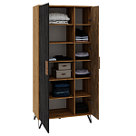 Шкаф двухдверный с 2-мя отделами с полками Stone Effect варинант исполнения - 4 | Loft Concept в Красноярске