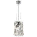 Подвесной светильник с металлическими и хрустальными подвесками Bonnay Crystal Chrome Hanging Lamp варинант исполнения - 2 | Loft Concept в Красноярске