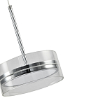 Подвесной светильник с прозрачным плафоном цилиндрической формы из акрила и стекла с пультом для регулировки света Glass Lamp Chromium варинант исполнения - 1 | Loft Concept в Красноярске