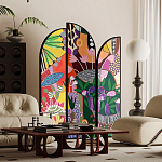 Ширма цветочный принт Colored Partition варинант исполнения - 2 | Loft Concept в Красноярске