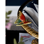 Чаша из прозрачного стекла с бронзовым рельефным ободком Eden Garden варинант исполнения - 5 | Loft Concept в Красноярске