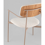 Стул Doe с подклокотниками молочный варинант исполнения - 3 | Loft Concept в Красноярске