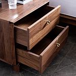 Прикроватный деревянный столик с ящиками Moon Walnut Furniture варинант исполнения - 3 | Loft Concept в Красноярске