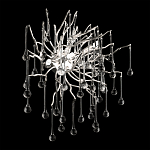 Бра с лучеобразным основанием и подвесками из прозрачного стекла в виде длинных капель Droplet Chandelier варинант исполнения - 10 | Loft Concept в Красноярске