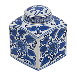 Ваза с крышкой в китайском стиле Oriental Blue & White Ornament Vases варинант исполнения - 1 | Loft Concept в Красноярске