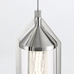 Подвесной светильник хромированного цвета с прозрачным цилиндрическим стеклянным плафоном Eurofase варинант исполнения - 5 | Loft Concept в Красноярске