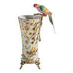 Ваза фарфоровая с птицей на бронзовой ветке Garden of Eden варинант исполнения - 5 | Loft Concept в Красноярске