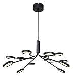 Люстра черного цвета с 12-ю круглыми плафонами Bendik Lighting варинант исполнения - 1 | Loft Concept в Красноярске