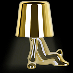 Настольная лампа фигурная золотого цвета с гладким абажуром Высота 17 см Sophia варинант исполнения - 5 | Loft Concept в Красноярске