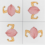 Плитка дизайнерская с узором Лимон варинант исполнения - 1 | Loft Concept в Красноярске