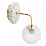 Бра с белым матовым плафоном в форме шара Round White Matte Lampshade варинант исполнения - 2 | Loft Concept в Красноярске