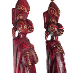 Комплект из 2-х деревянных статуэток Asmat Statuettes Red варинант исполнения - 3 | Loft Concept в Красноярске