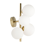 Бра с золотым основанием и 5-ю белыми шарообразными плафонами Bubble варинант исполнения - 2 | Loft Concept в Красноярске
