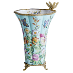 Ваза со стрекозой из фарфора с бронзовыми элементами Paradise Dragonfly варинант исполнения - 1 | Loft Concept в Красноярске