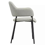 Стул мягкий с подлокотниками Chair Gray Upholstery Boucle варинант исполнения - 2 | Loft Concept в Красноярске