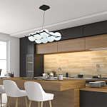 Люстра подвесная с 9-ю плафонами в форме шара Yarvi варинант исполнения - 2 | Loft Concept в Красноярске