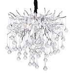 Люстра с хрустальными подвесками капли серебро Droplet Silver Chandelier 5 варинант исполнения - 1 | Loft Concept в Красноярске