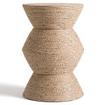 Приставной стол с отделкой из джута Juti D30 см варинант исполнения - 2 | Loft Concept в Красноярске