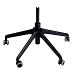 Стул с мягкой бежевой обивкой из велюра и подъемно-поворотным механизмом на черных колесиках Harper Beige варинант исполнения - 4 | Loft Concept в Красноярске