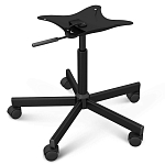 Стул с мягкой черной обивкой из велюра и подъемно-поворотным механизмом на колесиках Harper Black варинант исполнения - 4 | Loft Concept в Красноярске