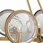 Люстра круглая с прозрачными рельефными плафонами Crystal Prism варинант исполнения - 2 | Loft Concept в Красноярске