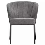 Стул серый с широкой закругленной спинкой Chair Gray Attractive варинант исполнения - 1 | Loft Concept в Красноярске