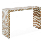 Консоль Дизайнерская Kenya Console ZEBRA Bone Inlay Beige варинант исполнения - 3 | Loft Concept в Красноярске