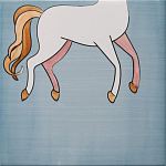 Плитка с узором Девочка единорог варинант исполнения - 6 | Loft Concept в Красноярске