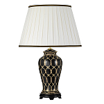 Настольная лампа с керамическим основанием с золотистым решетчатым узором и белым плиссированным абажуром Elstead Lighting варинант исполнения - 6 | Loft Concept в Красноярске