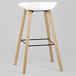 Барный стул на ножках из натурального дерева Boras White варинант исполнения - 5 | Loft Concept в Красноярске