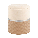 Пуф Mauldine с ящиком бежевый с экокожей варинант исполнения - 1 | Loft Concept в Красноярске