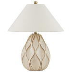 Настольная лампа с волнистым узором и абажуром в форме конуса Macrame варинант исполнения - 3 | Loft Concept в Красноярске