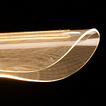 Люстра линейная с прозрачным волнообразным плафоном Wave Line варинант исполнения - 7 | Loft Concept в Красноярске