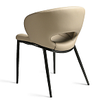 Стул обеденный кремовый из экокожи Futuristic Chair варинант исполнения - 2 | Loft Concept в Красноярске