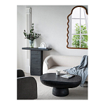 Столик кофейный черного цвета с овальной столешницей и круглым основанием Black Dalmen Table варинант исполнения - 4 | Loft Concept в Красноярске