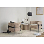 Кресло полукруглое мягкое с буклированной обивкой Armchair with Boucle Upholstery варинант исполнения - 3 | Loft Concept в Красноярске