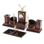 Настольный письменный набор из лемезита и змеевика с декором в виде Орла в подарочной упаковке Successful Leader варинант исполнения - 2 | Loft Concept в Красноярске