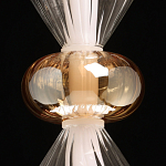 Подвесной светильник с вертикальной композицией из прозрачных и янтарных стеклянных шаров и ромбов Gabriel Scott Luna варинант исполнения - 17 | Loft Concept в Красноярске