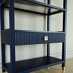 Стеллаж Elsa Dreams Blue со стеклянными полками и ящиком варинант исполнения - 5 | Loft Concept в Красноярске