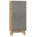 Шкаф с фасадом цвета серый бетон Grace of Furniture варинант исполнения - 1 | Loft Concept в Красноярске