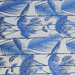 Мебельная ткань Вышивка синий принт 280 см T2-136 варинант исполнения - 1 | Loft Concept в Красноярске