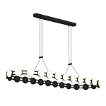 Люстра овальная с круглыми светодиодными источниками света Maxine Light варинант исполнения - 7 | Loft Concept в Красноярске