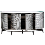 Комод фактурный серебристый с дверцами Silver Chest of Drawers варинант исполнения - 2 | Loft Concept в Красноярске