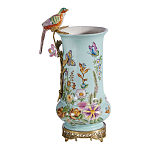 Ваза с птичкой из фарфора с бронзовыми элементами Garden of Eden варинант исполнения - 5 | Loft Concept в Красноярске