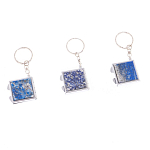 Зеркало брелок складное двухстороннее из натурального камня Лазурит Stone Mirrors варинант исполнения - 8 | Loft Concept в Красноярске