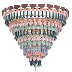 Люстра круглая с декором из разноцветных элементов в виде листьев Changing Seasons варинант исполнения - 2 | Loft Concept в Красноярске