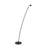 Торшер с изогнутой черной металлической стойкой и цилиндрическим плафоном Davide Groppi варинант исполнения - 8 | Loft Concept в Красноярске