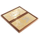 Нарды настольные из натурального камня лазурит и долерит Backgammon from Stone варинант исполнения - 7 | Loft Concept в Красноярске