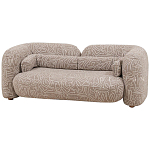 Дизайнерский двухместный диван с мягкими спинкой и подлокотниками светло-коричневый с принтом Madelaine Sofa Cocoa варинант исполнения - 2 | Loft Concept в Красноярске